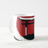 Samurai Sword: Torii Gate Cartoon Koffiemok (Voorkant links)