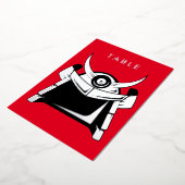 Samurai-tabelnummer Folie Uitnodiging (Gedraaid)