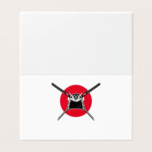Samurai Table Signs Visitekaartje (Buitenkant ongevouwen)