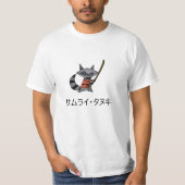 Samurai Tanuki T-Shirt (Tanuki) (Voorkant)