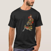Samurai tekent zijn zwaard t-shirt (Voorkant)