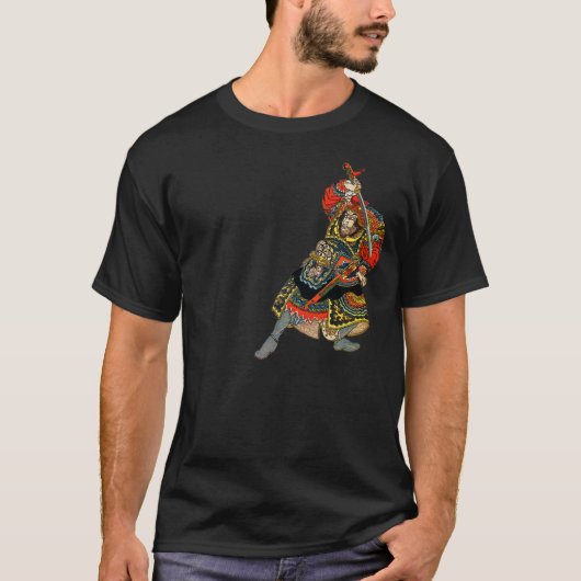 Samurai tekent zijn zwaard t-shirt (Voorkant)