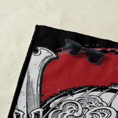 Samurai Tiger Beach Towel Strandlaken (In situ)