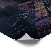 Samurai Tiger Neon Temple Poster (Hoek)