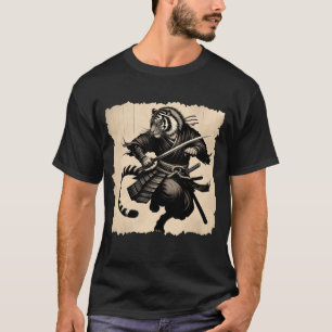 Samurai Tiger Warrior Japans personage T-shirt