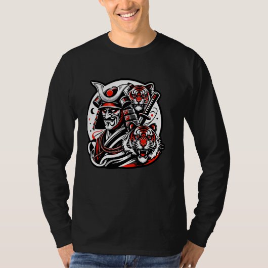 Samurai Tigers Quest Discover The Anime Samurai Ja T-shirt (Voorkant)