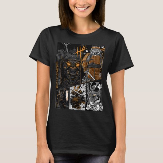 Samurai tigers t-shirt (Voorkant)