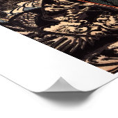 Samurai tijdens de oorlog. Mooie drakenarmband. c. Poster (Hoek)