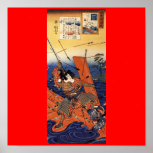 Samurai tijdens de oorlog, ongeveer 1800 jaar poster