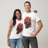 Samurai Tijger Krijger Krachtige Vector Kunst T-shirt (Unisex)