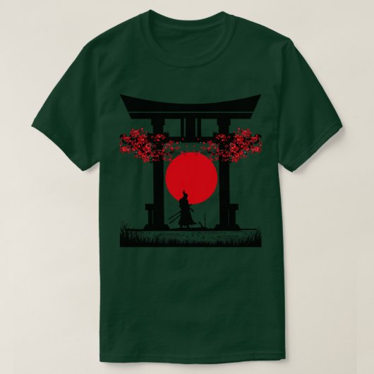 Samurai Torii Gate Japanse Vibes T-shirt (Design voorkant)