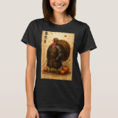 Samurai Turkey Thanksgiving Japanese Warrior Anime T-shirt (Voorkant)
