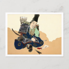 Samurai uit Momoyogusa-Flowers van kamisaka Sekka Briefkaart