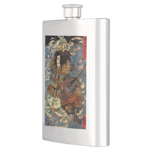 Samurai Ukiyo-e Japans schilderen Heupfles (Links)