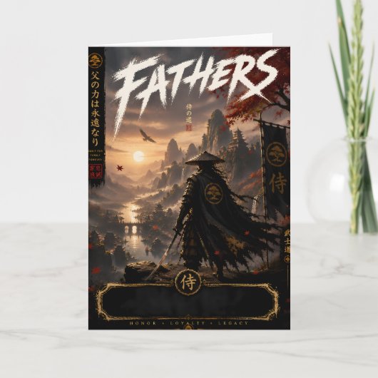 Samurai Vader Fantasie Kaart (Voorkant)
