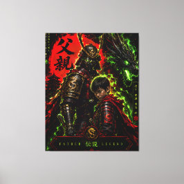 Samurai Vader Legende Draken Canvas Afdruk