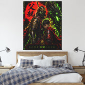 Samurai Vader Legende Draken Canvas Afdruk (Insitu (Slaapkamer))