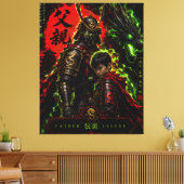 Samurai Vader Legende Draken Canvas Afdruk (Insitu (Woonkamer))