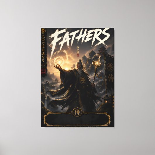 Samurai Vader Tovenaar Canvas Afdruk (Voorkant)