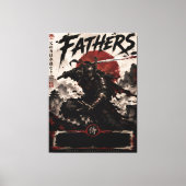 Samurai vaders canvas wandkunst afdruk (Voorkant)