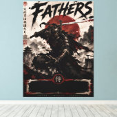 Samurai vaders canvas wandkunst afdruk (Insitu (Houten vloer))