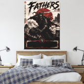 Samurai vaders canvas wandkunst afdruk (Insitu (Slaapkamer))