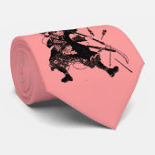 Samurai van Taiso (zwart/rood) Stropdas (Opgerold)