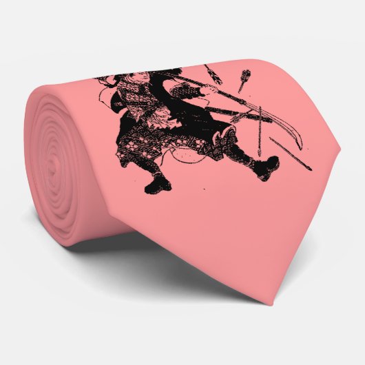 Samurai van Taiso (zwart/rood) Stropdas (Opgerold)