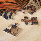 Samurai vecht grote reptielen, ongeveer 1800's legpuzzel (Zijkant)