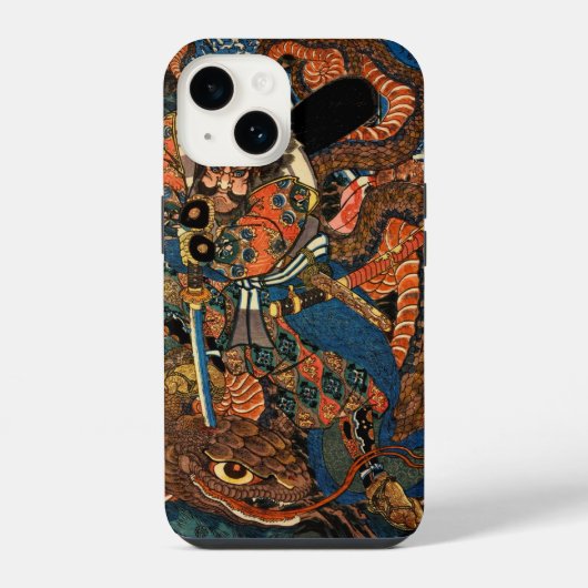 SAMURAI VECHT MET MONSTER iPhone HOESJE (Achterkant)