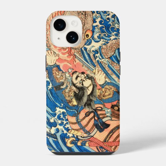 SAMURAI VECHT MET MONSTER iPhone HOESJE (Achterkant)