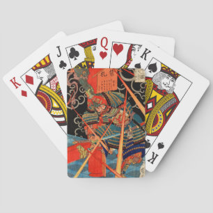 SAMURAI VECHT MET MONSTER POKERKAARTEN