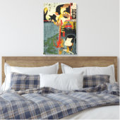 Samurai vecht Monster Cat, Utagawa Toyokuni Canvas Afdruk (Insitu (Slaapkamer))