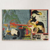 Samurai vecht Monster Cat, Utagawa Toyokuni Legpuzzel (Horizontaal)