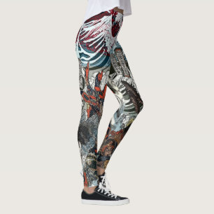 Samurai vecht onder de golven leggings