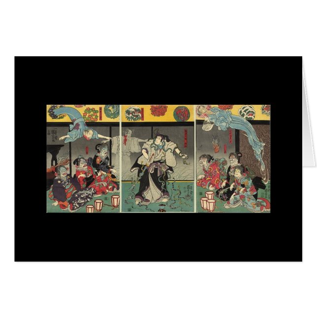 Samurai vecht spoken en slangen. 1850 (Voorkant Horizontaal)