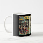 Samurai vecht spoken en slangen. 1850 koffiemok (Links)