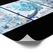 Samurai vecht tegen kwade geest rond 1860 poster (Hoek)