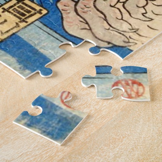 SAMURAI VECHTEN TEGEN SALAMANDER LEGPUZZEL (Zijkant)