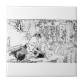 Samurai verbindt Hara-Kiri Tegeltje (Voorkant)