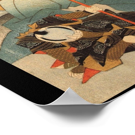 Samurai verslaat het nemie schilderen c. jaren '18 poster (Hoek)