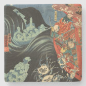 Samurai versus de spookkrabben stenen onderzetter (Voorkant)