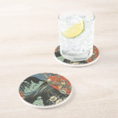 Samurai versus de spookkrabben zandsteen onderzetter (Zijkant)