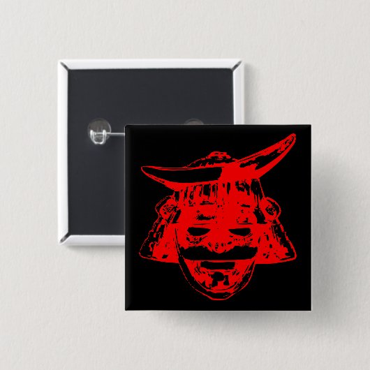 Samurai Vierkante Button 5,1 Cm (Voorkant /achterkant)