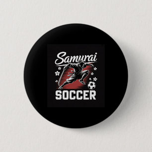 Samurai Voetbal Warrior Spirit Voetbal Katana Blad Ronde Button 5,7 Cm