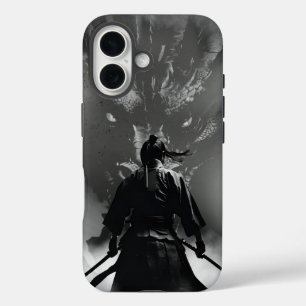 Samurai vs. Dragon - Epic Warrior Fantasy Design iPhone 16 Hoesje
