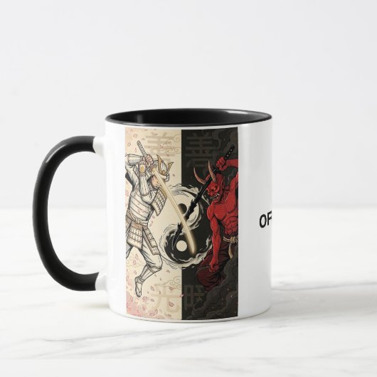 Samurai vs Japanese Oni Demon Dual Yin Yang Graphi Mok (Links)