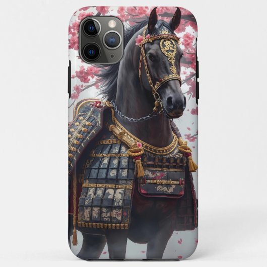 Samurai War Horse met kersenbloesems Case-Mate iPhone Case (Achterkant)