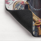 Samurai War Horse with Cherry Blossoms Muismat (Hoek)