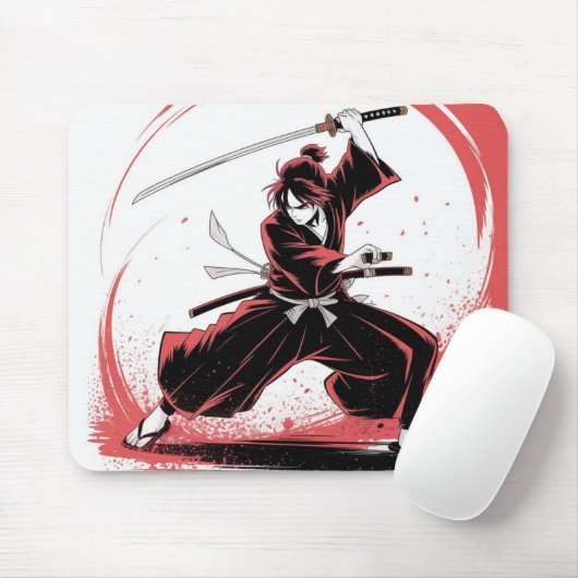 Samurai Warrior Anime Muismat (Met muis)